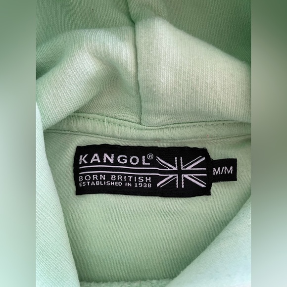Lime Green Kangol Hoodie - M - Picture 2 of 2